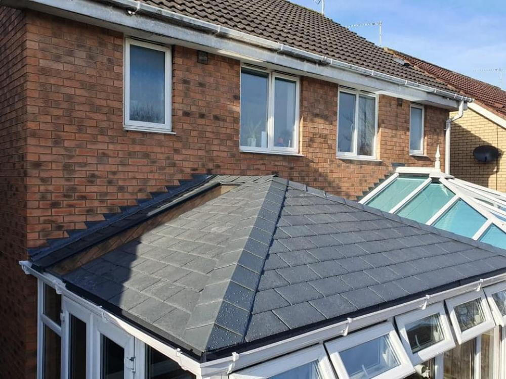 Icoview Roof with Grey Liteslate Tiles from Viricon